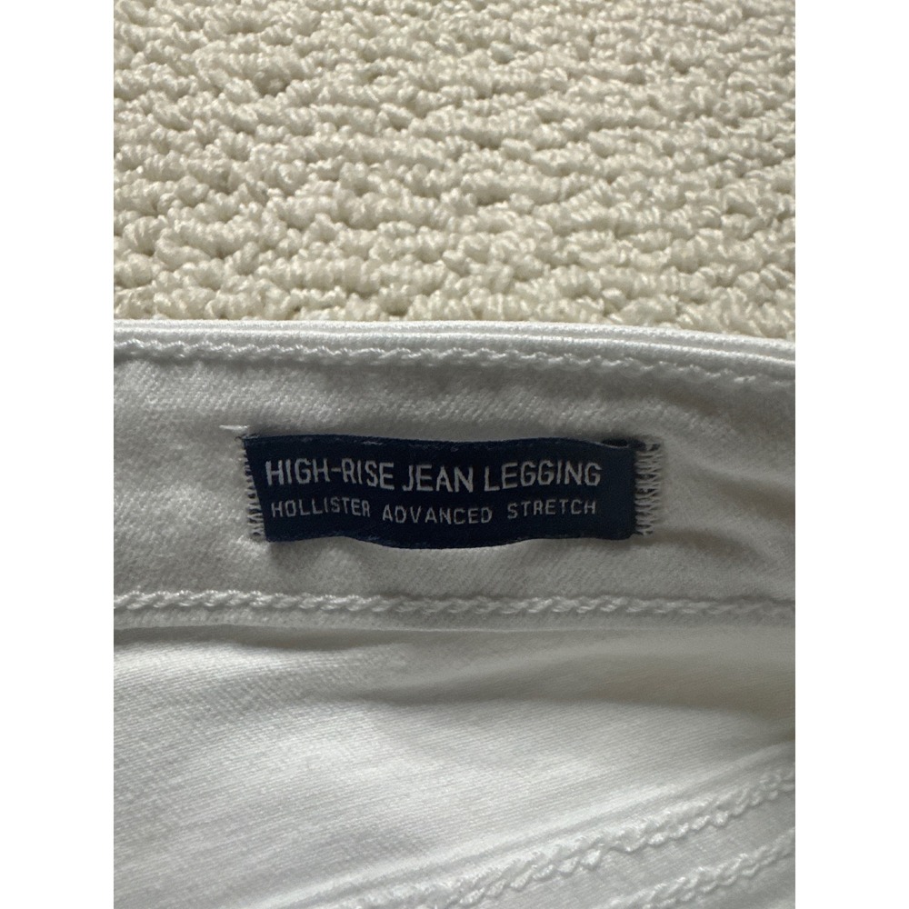 Hollister High-Rise Jean Legging White 7L W28 L30 Advanced Stretch Skinny Pant - Picture 3 of 9